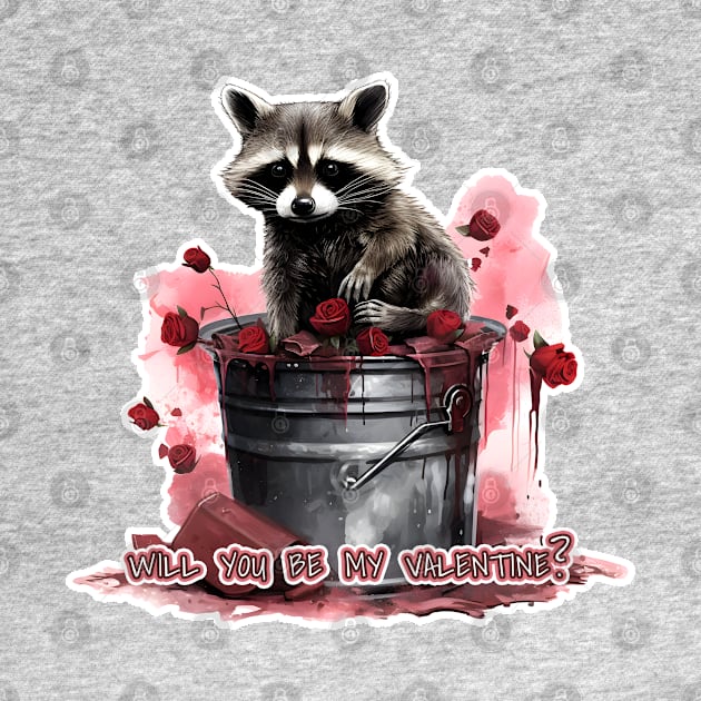 Raccoon Will you be my Valentine? by beangeerie